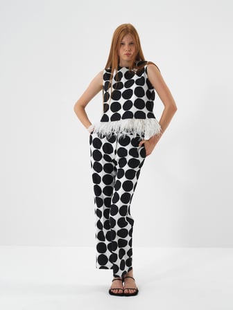 Xint Siyah Formunu Koruyan Oversize Bluz