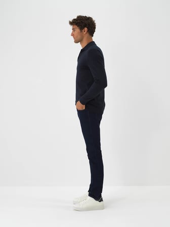 Xint Lacivert Pamuk Dokulu Slim Fit Denim Pantolon