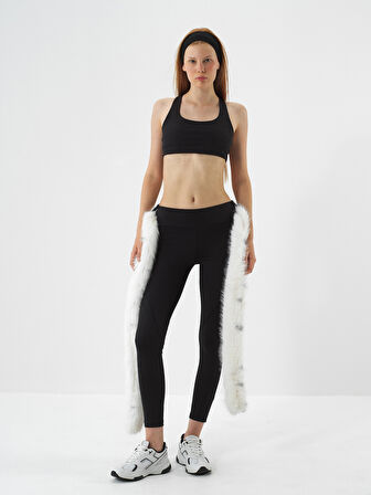 Xint Siyah Esnek Dokulu Slim Fit Tayt