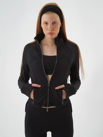 Xint Siyah Esnek Dokulu Regular Fit Sweatmont
