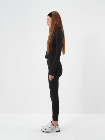 Xint Siyah Esnek Dokulu Regular Fit Sweatmont