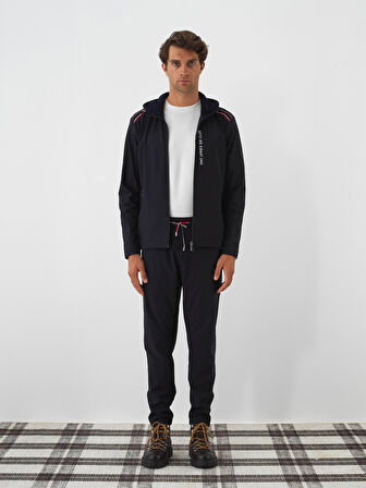 Xint Lacivert Esnek Dokulu Regular Fit Jogger Pantolon