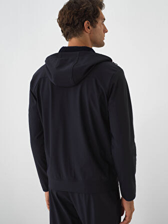 Xint Lacivert Esnek Dokulu Regular Fit Mont