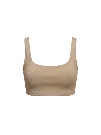 Xint Bej Formunu Koruyan Regular Fit Crop