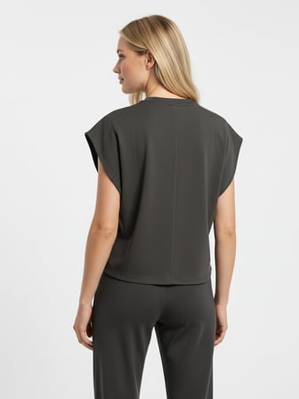 Xint Haki Pamuk Dokulu Oversize Bluz