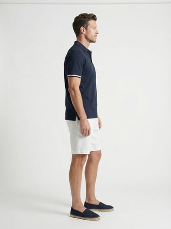 Xint Lacivert Pamuk Dokulu Slim Fit Tişört