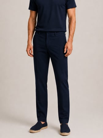 Xint Lacivert Pamuk Dokulu Slim Fit Jogger