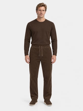 Xint Kahverengi Slim Fit Sweat Pantolon