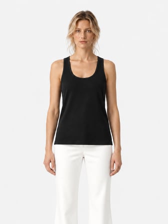 Xint Siyah Slim Fit U Yaka Modal Atlet