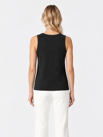 Xint Siyah Slim Fit U Yaka Modal Atlet