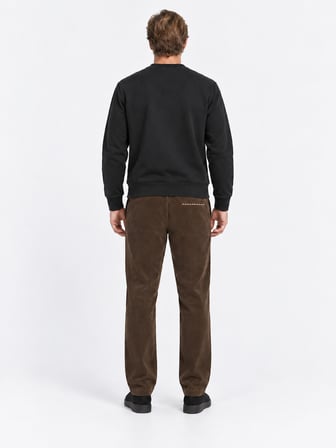 Xint Kahverengi Regular Fit Bisiklet Yaka Pamuklu Sweatshirt