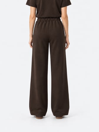 Xint Kahverengi Oversize %100 Pamuk Sweat Pantolon