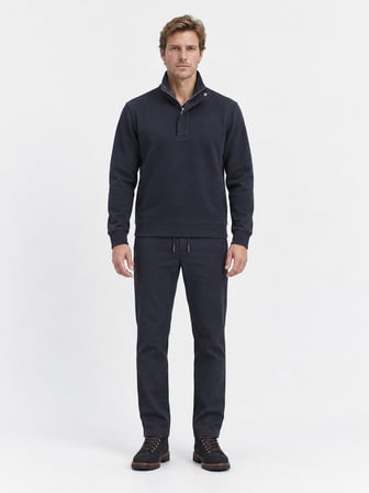 Xint Lacivert Regular Fit Dik Sweatshirt