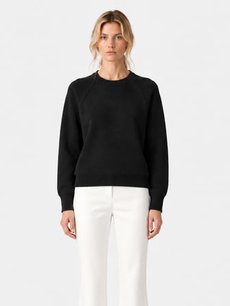 Xint Siyah Oversize Bisiklet Yaka Kazak