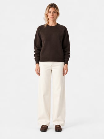 Xint Kahverengi Oversize Bisiklet Yaka Kazak