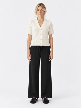 Xint Ekru Regular Fit Polo V Yaka Hırka