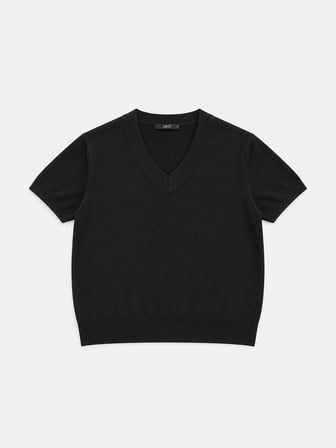 Xint Siyah Regular Fit V Yaka Kazak