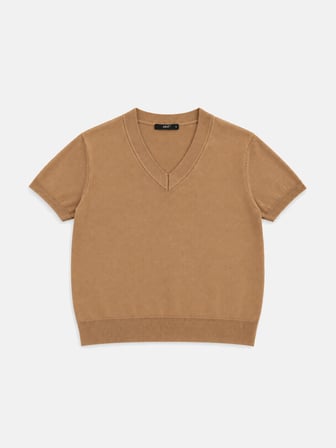 Xint Camel Regular Fit V Yaka Kazak