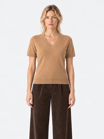 Xint Camel Regular Fit V Yaka Kazak