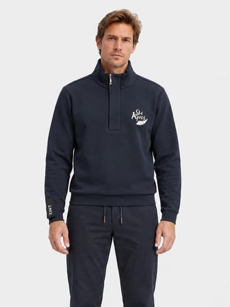 Xint Lacivert Regular Fit Dik Pamuklu Sweatshirt