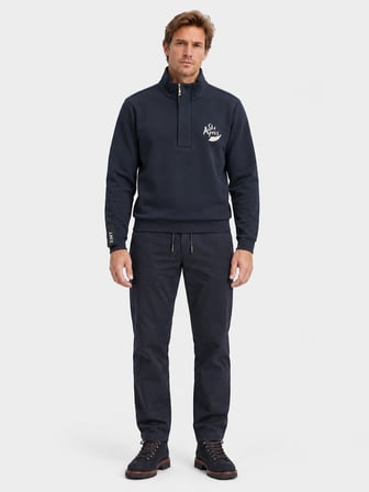 Xint Lacivert Regular Fit Dik Pamuklu Sweatshirt