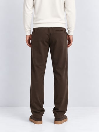 Xint Kahverengi Oversize Pamuklu Sweat Pantolon