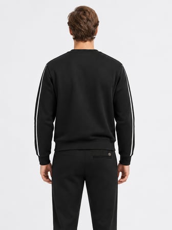 Xint Siyah Regular Fit Bisiklet Yaka Pamuklu Sweatshirt