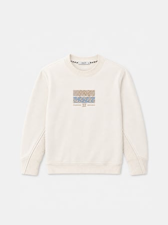 Xint Ekru Regular Fit Bisiklet Yaka Pamuklu Sweatshirt