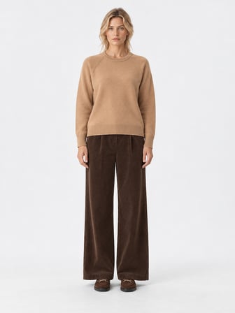 Xint Camel Oversize Bisiklet Yaka Kazak
