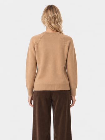 Xint Camel Oversize Bisiklet Yaka Kazak
