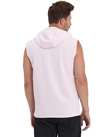 Erkek Kapüşonlu Kanguru Cepli Kolsuz Sweatshirt