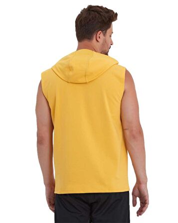 Erkek Kapüşonlu Kanguru Cepli Kolsuz Sweatshirt