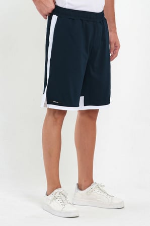 File Şeritli Polyester Erkek Spor Şort