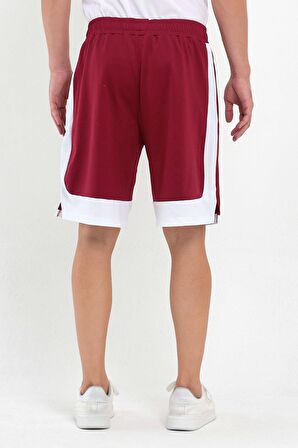 File Şeritli Polyester Erkek Spor Şort