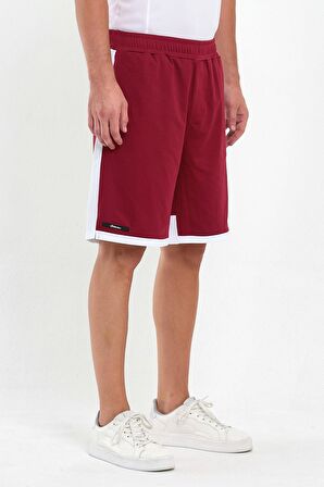 File Şeritli Polyester Erkek Spor Şort