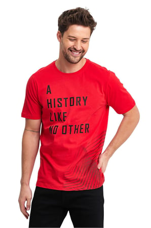 Erkek %100 Pamuk Baskılı T-Shirt – Bisiklet Yaka, Regular Fit (Rahat Kalıp), Nefes Alabilen Kısa Kol Yazlık Tişört – ADAMS