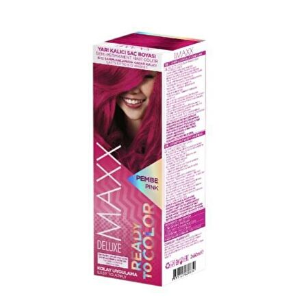 Maxx Deluxe Yarı Kalıcı Saç Boyası 2x50ml Pembe