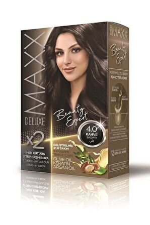 Maxx Deluxe Saç Boyası 4.0 Kahve X2