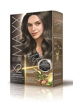 Maxx Deluxe Saç Boyası 6.11 Yoğun Koyu Küllü Kumral