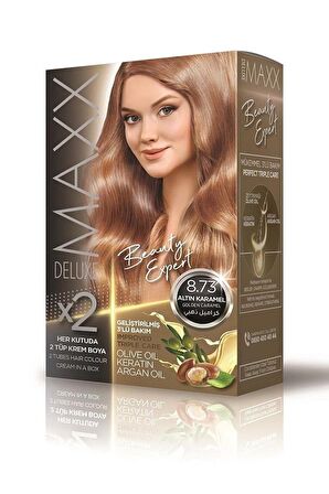 Maxx Deluxe Saç Boyası 8.73 Altın Karamel