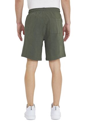 Reflektör Logo Baskılı Pamuklu Spor Şort