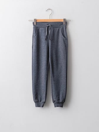 LCW Kids Antrasit Beli Lastikli Kız Çocuk Jogger Eşofman Altı