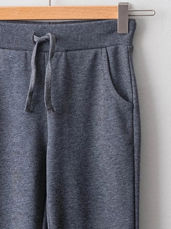 LCW Kids Antrasit Beli Lastikli Kız Çocuk Jogger Eşofman Altı