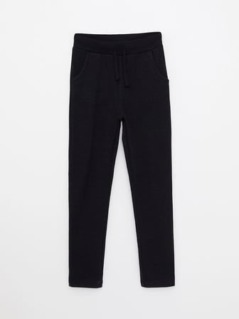LCW Kids Siyah Beli Lastikli Basic Kız Çocuk Eşofman Altı