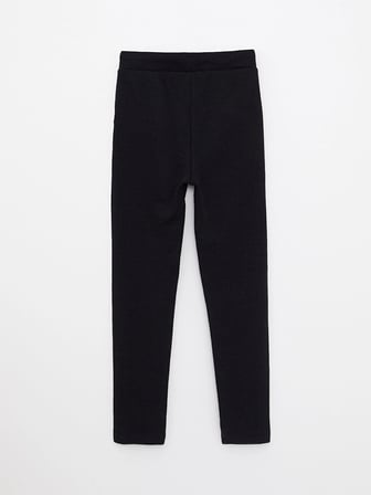LCW Kids Siyah Beli Lastikli Basic Kız Çocuk Eşofman Altı