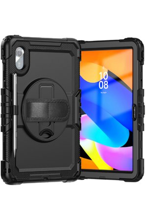 Fuchsia Lenovo K11 Gen 2 TB336FU ile Uyumlu Defender Askılı 360° Dönebilir Standlı Zırh Tablet Koruyucu Kılıfı