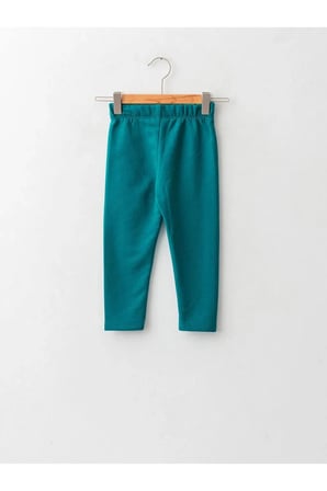 LCW ECO Yeşil Beli Lastikli Basic Kız Bebek Tayt