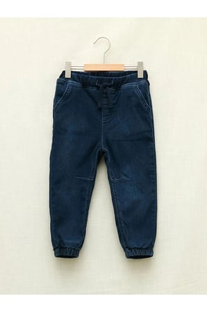 LCW baby İndigo Beli Lastikli Basic Erkek Bebek Jean Pantolon