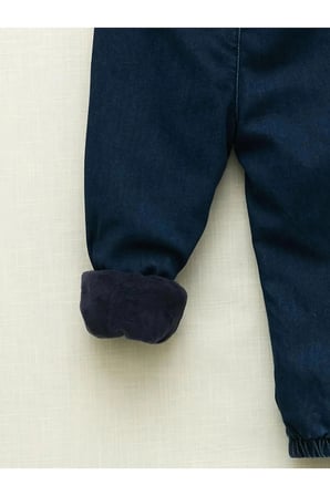 LCW baby İndigo Beli Lastikli Basic Erkek Bebek Jean Pantolon