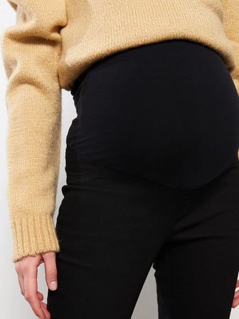 LCWAIKIKI Maternity Siyah Karın Panelli Standart Fit Hamile Pantolon